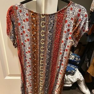 Shift mini dress multicolor